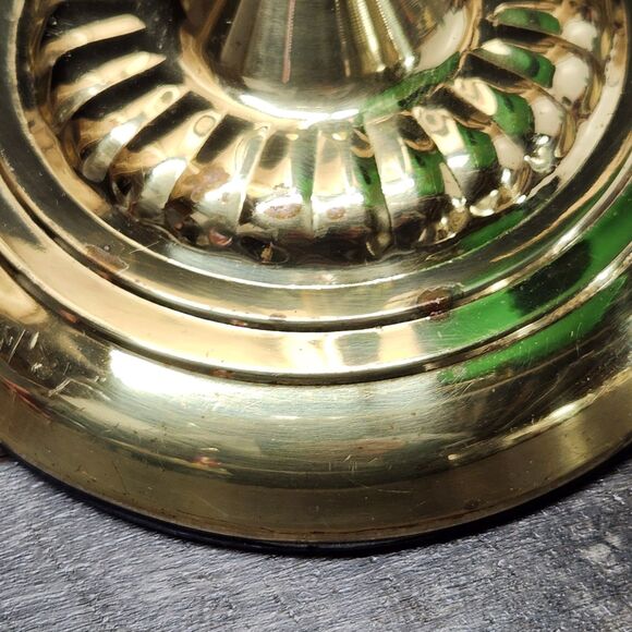 Vintage Green Banker’s Desk Lamp Brass Base Plastic Shade Tested Works - Picture 5 of 12